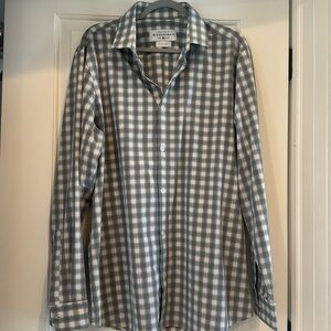 Mizzen+Main XXL Trim Fit. Blue and brown stripes.